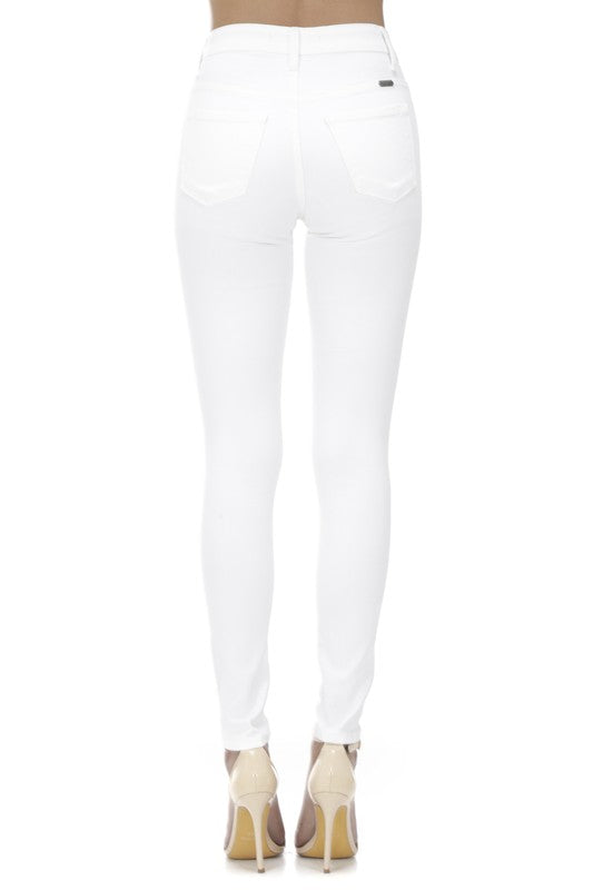 KanCan Jeans  High Waisted White Super Skinny Jeans KC11235WT