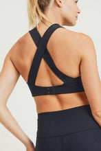 Load image into Gallery viewer, Split Front Overlay Back Adjustable Sports Bra