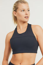 Load image into Gallery viewer, Split Front Overlay Back Adjustable Sports Bra