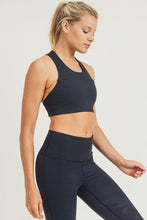 Load image into Gallery viewer, Split Front Overlay Back Adjustable Sports Bra