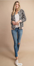 Load image into Gallery viewer, Leopard Bomber Jacket -Taupe
