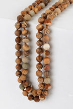 Load image into Gallery viewer, Natural Stone Long Beaded Necklace
