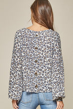 Load image into Gallery viewer, Leopard Top w/ Back Button Detail
