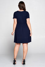 Load image into Gallery viewer, Short Sleeve Knit Dress *Curvy
