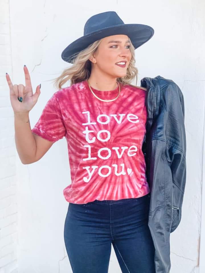 Love to Love You Tie Dye Tee