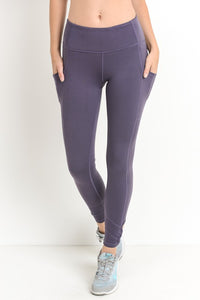 Classic leggings with a Twist - Teal, Black, or Dark Violet