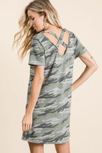 Load image into Gallery viewer, Camo Dress with Criss-Cross Back
