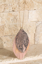 Load image into Gallery viewer, Layered Faux Leather Pendant Necklace
