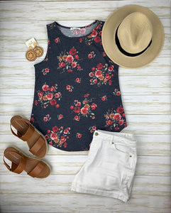 Floral Sleeveless Top